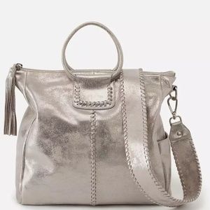 HOBO Brand Metallic Silver Sheila Bag